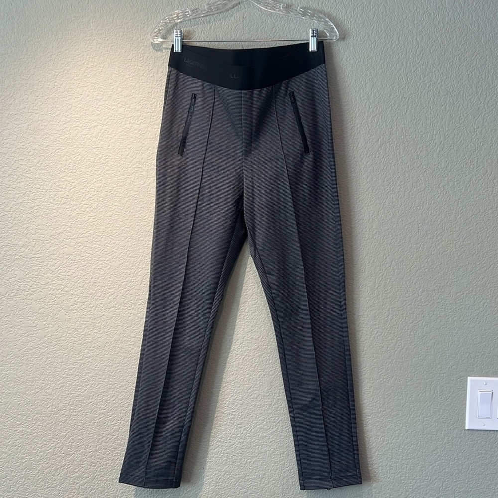 NWOT Karl Lagerfeld Zipper Ankle Leggings